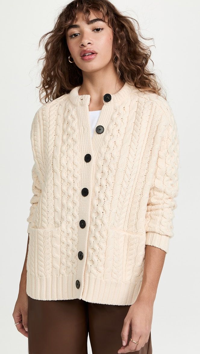 Rebecca Taylor Cable Knit Oversized Cardigan | SHOPBOP | Shopbop