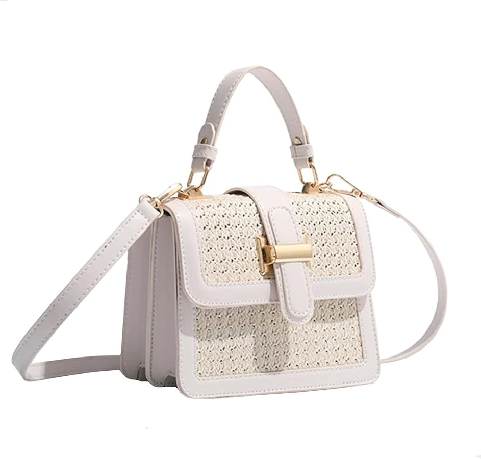 Beach Purse Women Cute Summer Straw Purse Mini Clutch Woven Tote Vacation Handbags Beach Straw Sh... | Amazon (US)