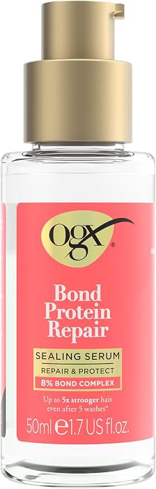 OGX Bond Protein Repair Sealing Hair Serum, Repair & Protect, 8percent Bond Complex, up to 5x Stronger Hair Even After 5 Washes, for Fine Hair, 50ml | Amazon (UK)