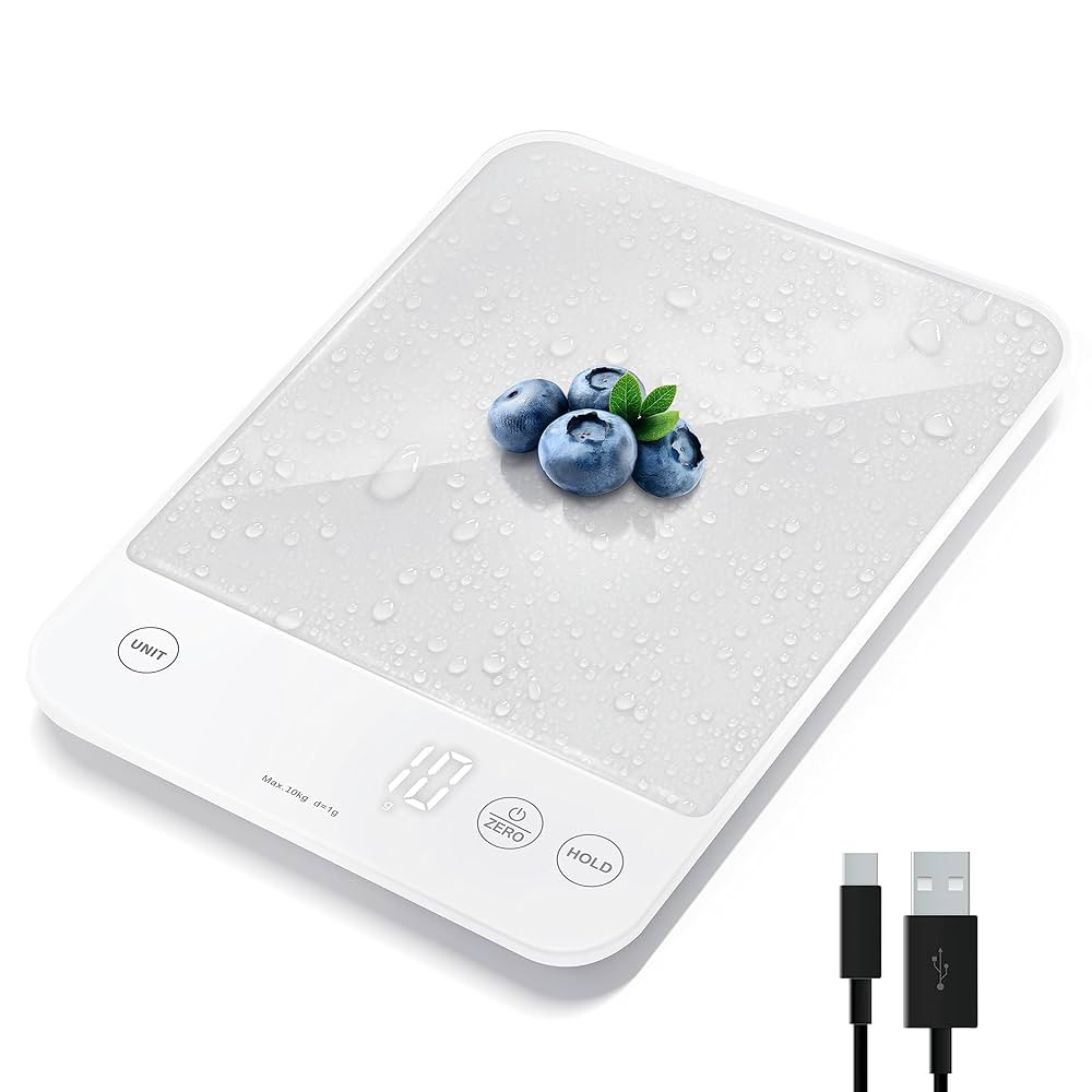 Etekcity Food Kitchen Scale, 22lb Digital Weight Scale Grams and Ounces Rechargeable Waterproof T... | Amazon (US)