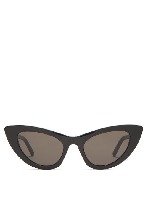 Saint Laurent - Lily Cat Eye Acetate Sunglasses - Womens - Black | Matches (APAC)