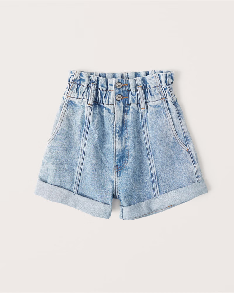 Denim Paperbag Shorts | Abercrombie & Fitch (US)
