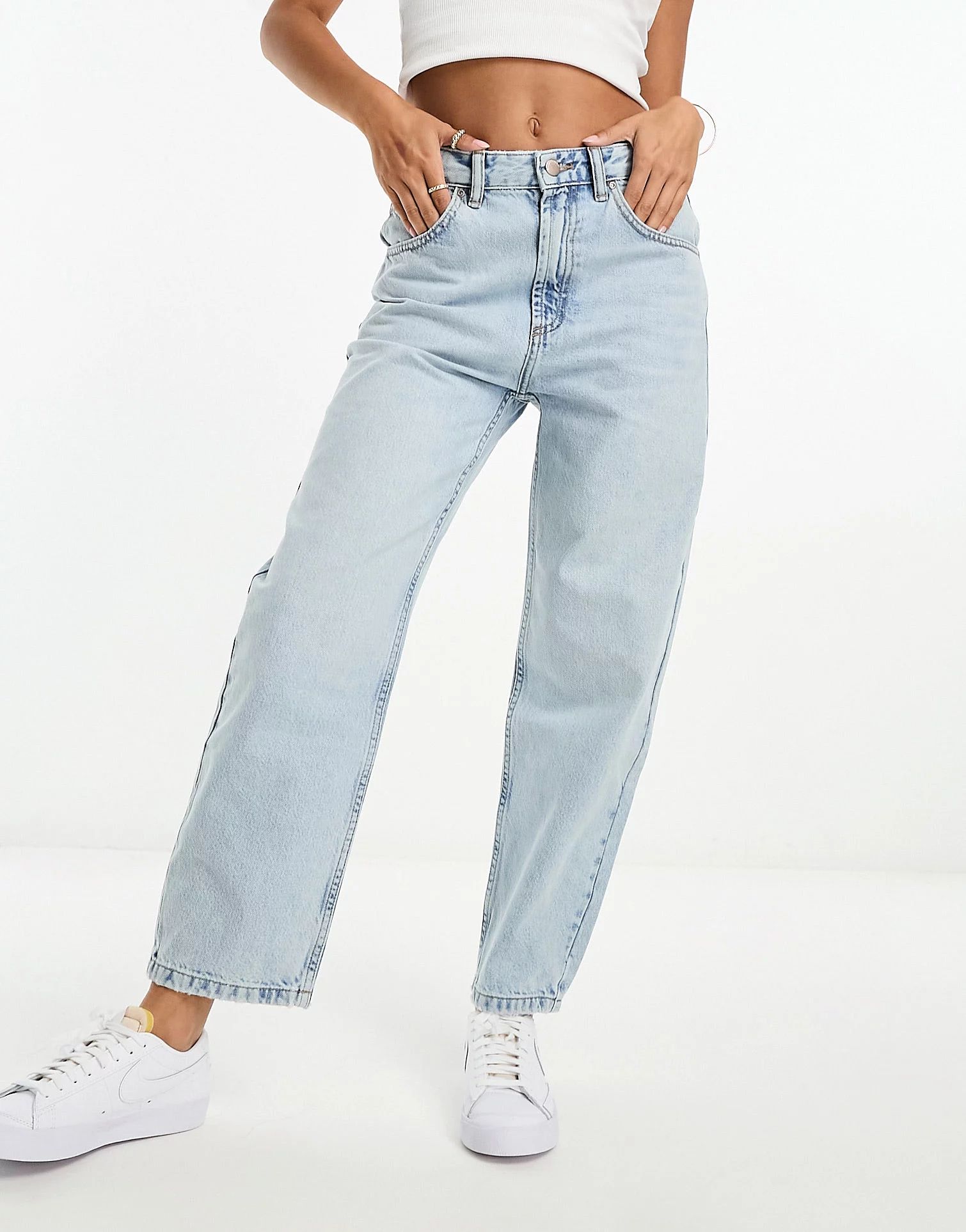 Pull&Bear straight leg jeans in bleached wash | ASOS (Global)