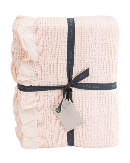 Waffle Ruffle Coverlet | TJ Maxx