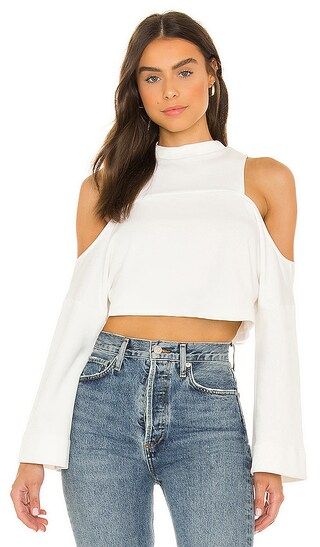 Chrissy Cut Out Top in White | Revolve Clothing (Global)