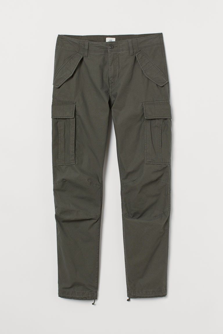 H & M - Cotton Cargo Pants - Green | H&M (US + CA)