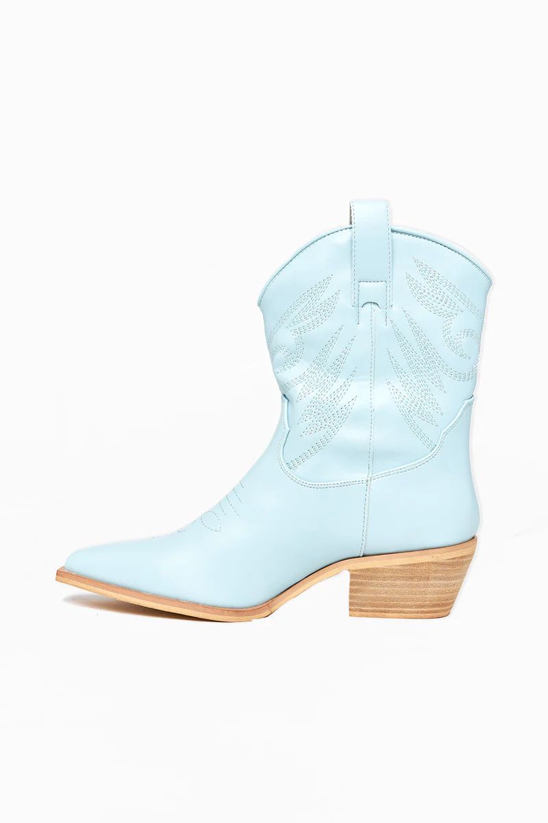 Zahara Western Boot - Light Blue | BuddyLove