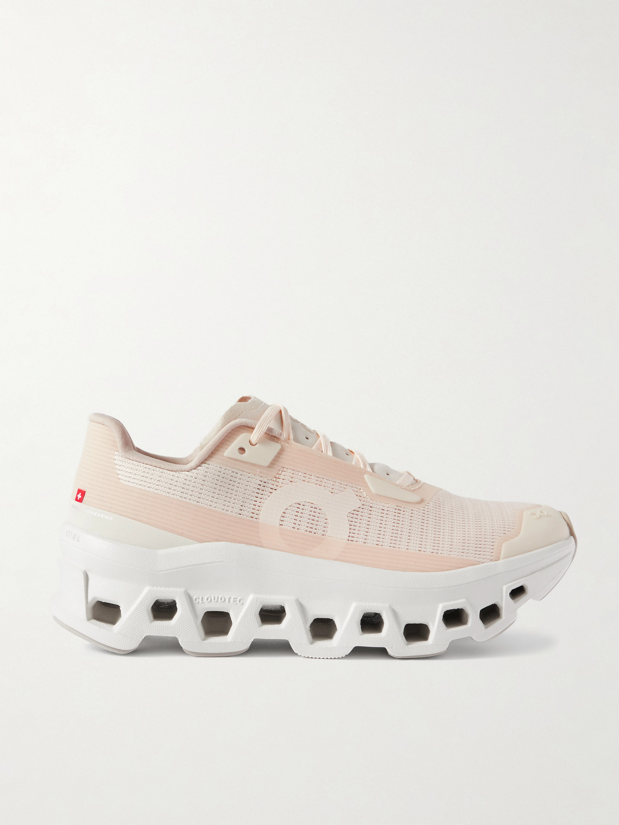 ON - Cloudmonster Void Rubber-trimmed Mesh Sneakers - Cream | NET-A-PORTER (US)