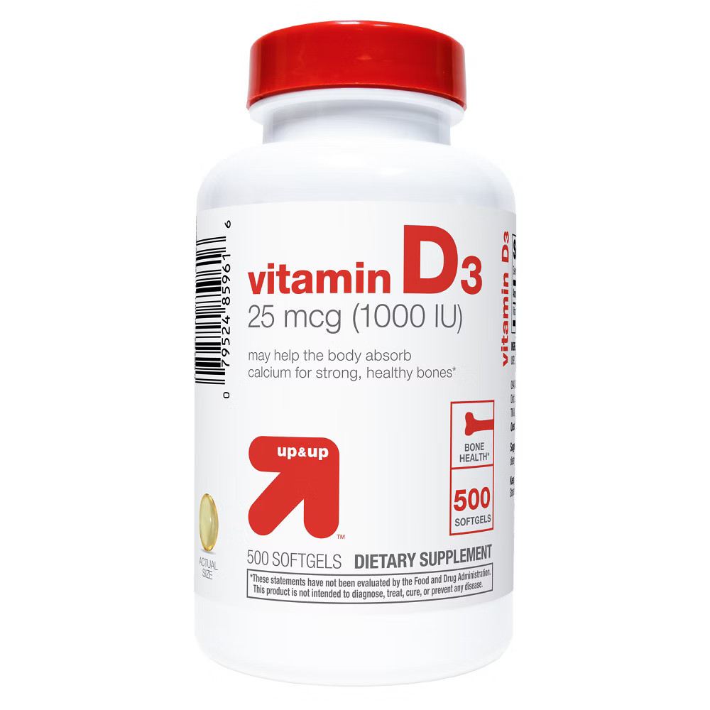 Vitamin D3 Bone Health Dietary Supplement Softgels - 500ct - up & up | Target