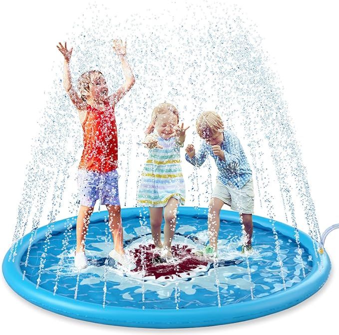 Jasonwell Splash Pad Sprinkler for Kids 68" Splash Play Mat Outdoor Water Toys Inflatable Splash ... | Amazon (US)