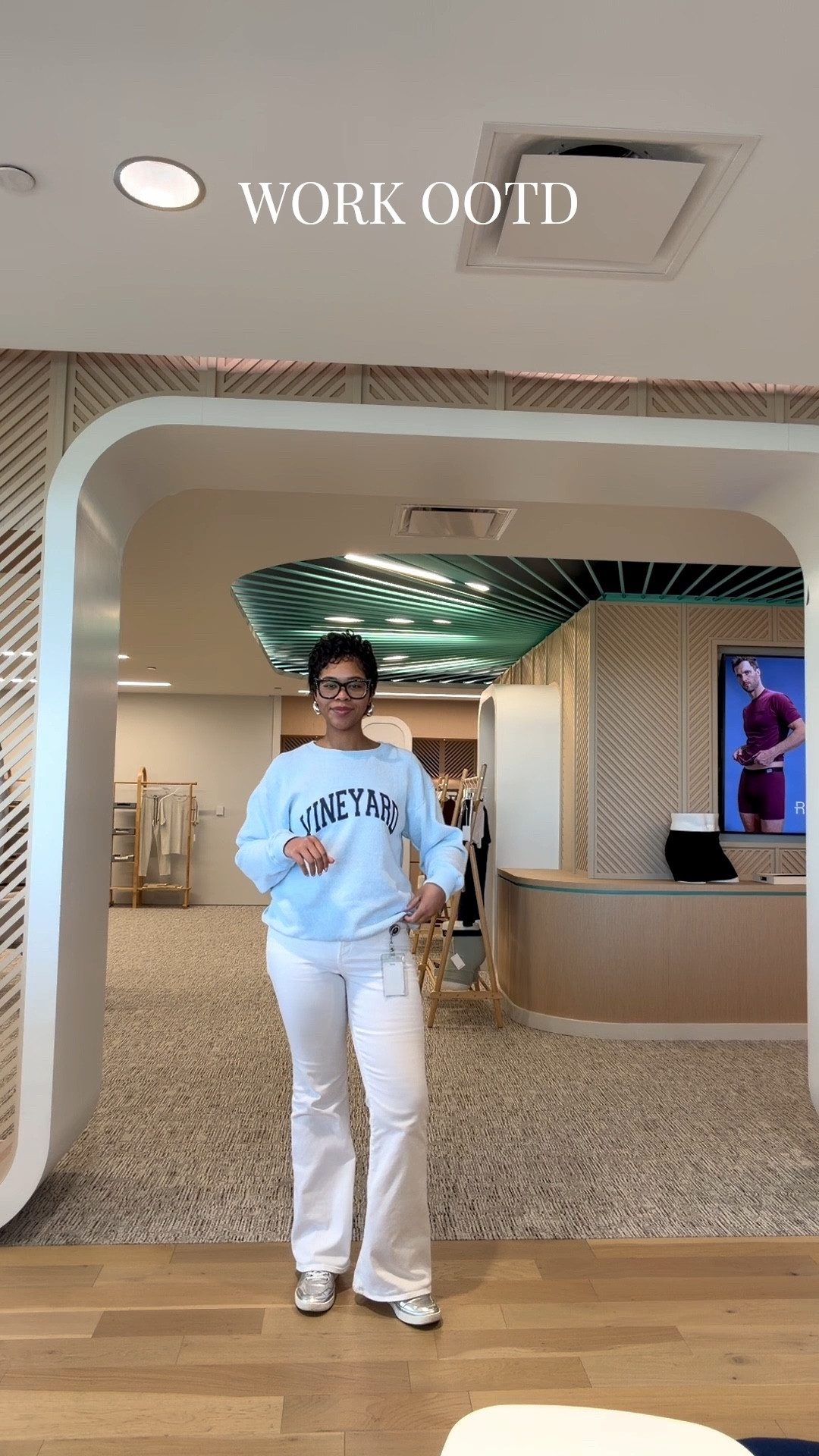 Happy Monday! Here my work ootd! Simple but chic 🤍 I got this sweatshirt when I went to Martha’s Vineyard last year (tagging some alternatives) ￼

Sweatshirt: size M
Jeans: @Express (size 10R) 

Size reference: 5’9, size 10/12

#LTKMidsize #LTKootd