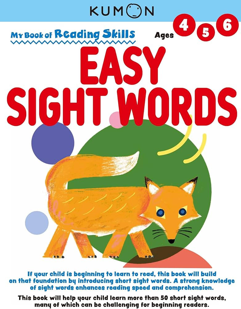 Kumon My Book of Reading Skills: Easy Sight Words | Amazon (US)