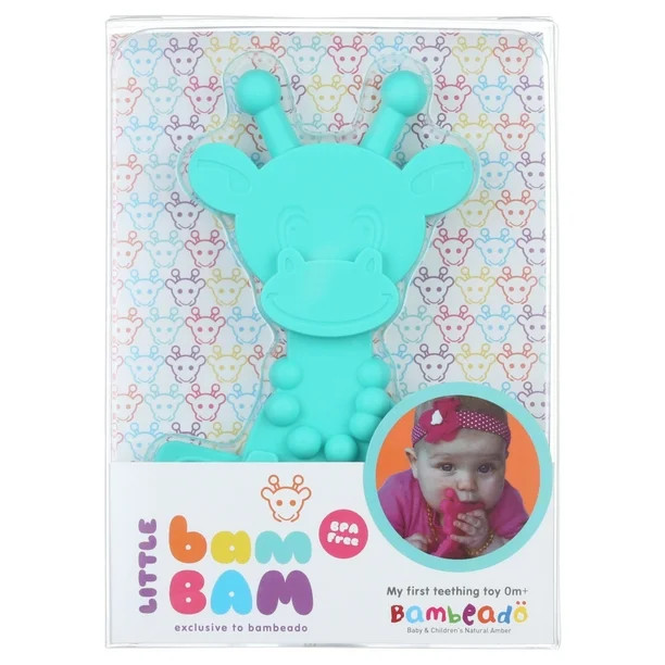 Bambeado Little bamBAM Giraffe Teether, Turquoise | Walmart (US)