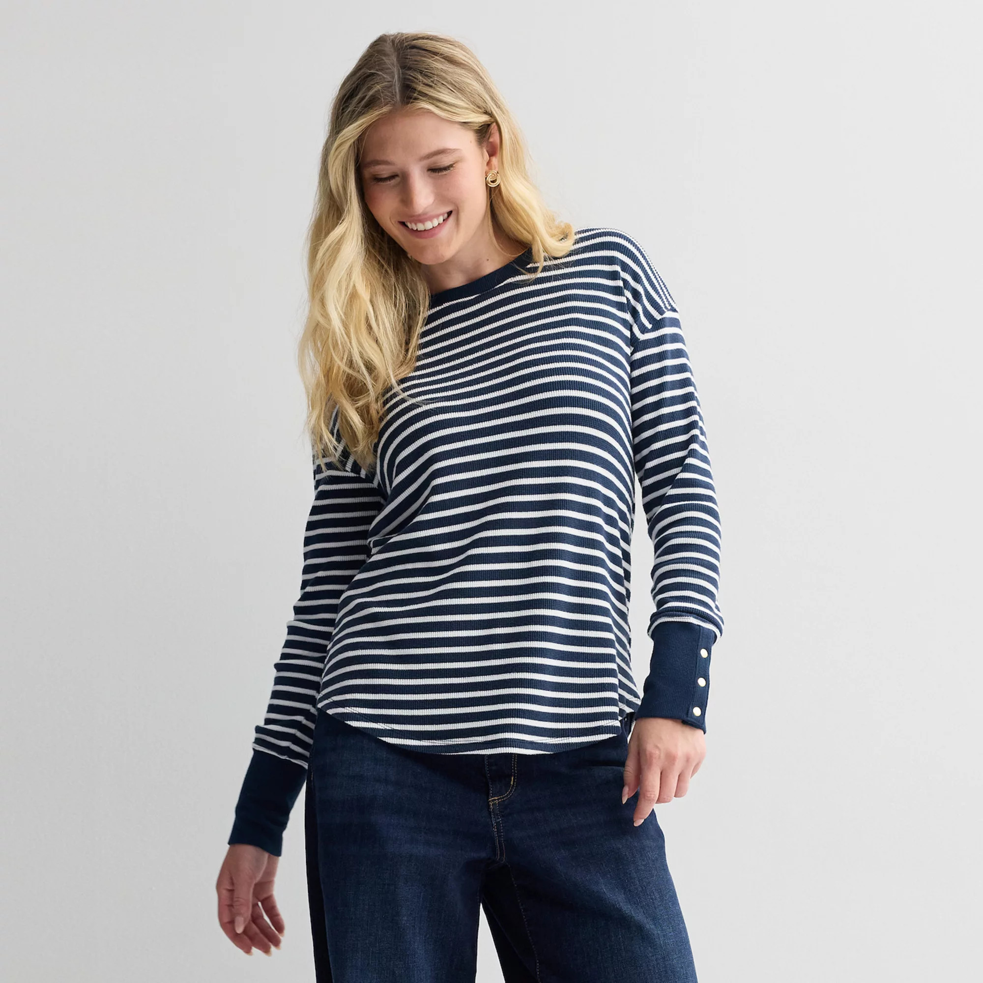 Women's Sonoma Goods For Life® Cozy Waffle Pullover Top | Kohl's
