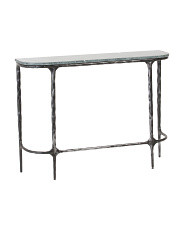 Marble Top Hammered Iron Console Table | TJ Maxx