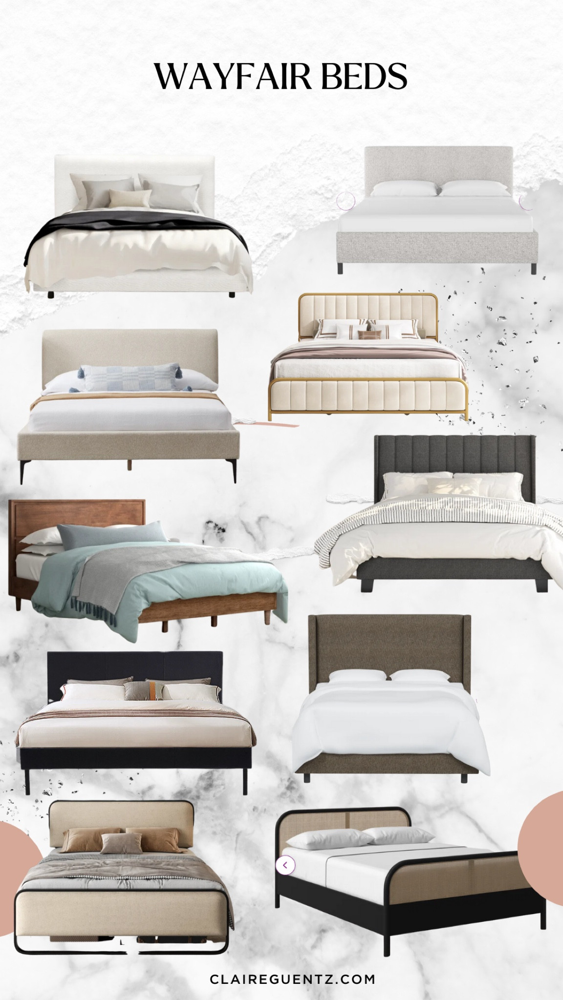 Wayfair beds, beds under $1000, bedroom furniture, headboards 

#LTKsalealert #LTKhome