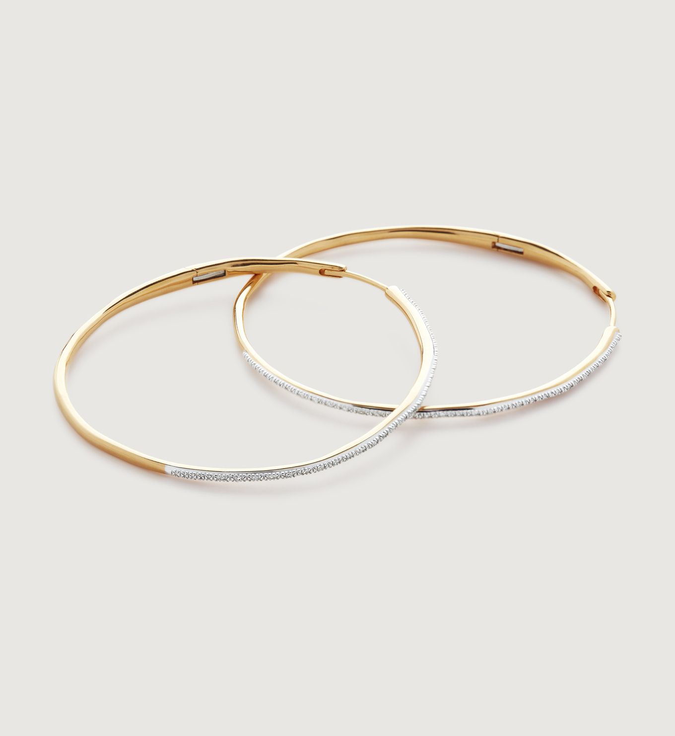 Riva Diamond Cocktail Large Hoop Earrings | Monica Vinader (Global)