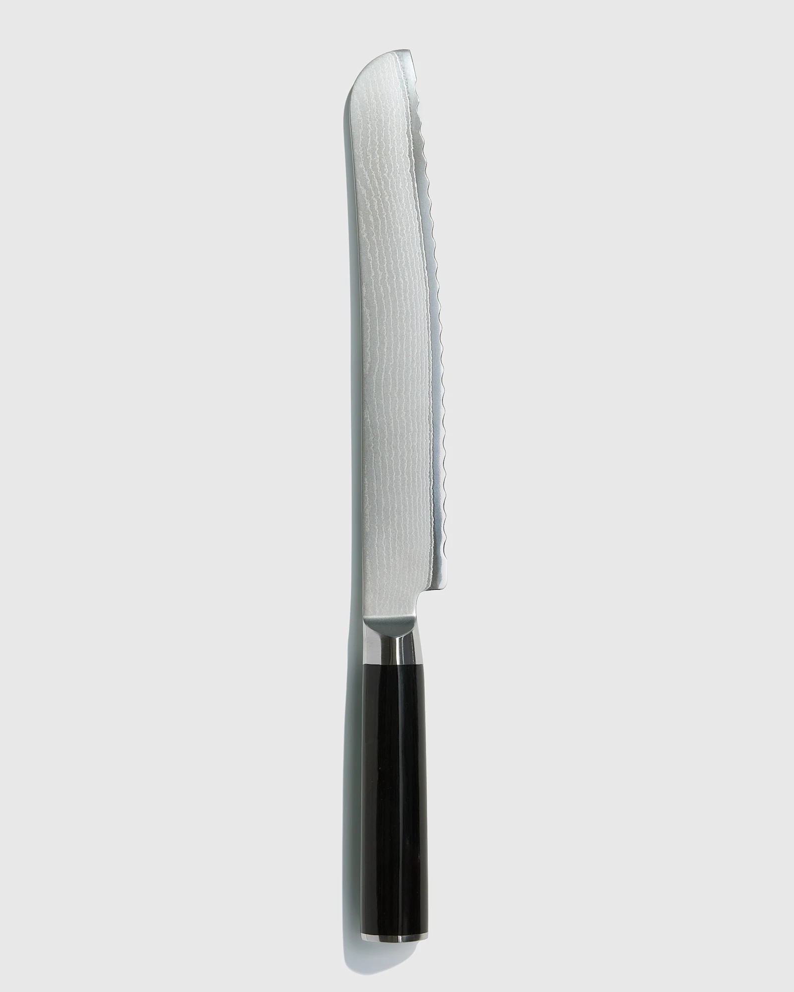 Essential Japanese Damascus Steel 9" Serrated Bread Knife | Quince