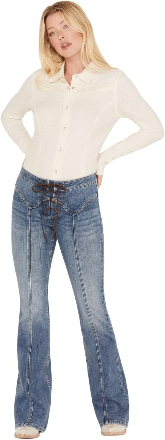 Idyllwind Women's Copper Ridge Low Rise Lace Flare Jeans - IWSP23J28 2W x 34L | Amazon (US)