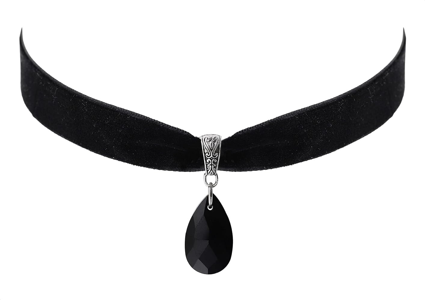 Sacina Gothic Vintage Victorian Choker Necklace, Cameo Choker Necklace, Black Velvet Choker, Goth... | Amazon (US)