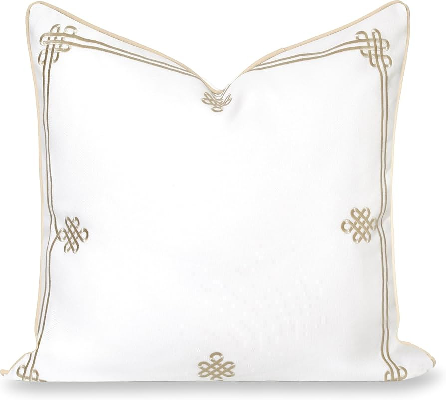 Hofdeco Premium Coastal Hampton Patio Indoor Outdoor Throw Pillow Cover Only, 22"x22" Water Repel... | Amazon (US)