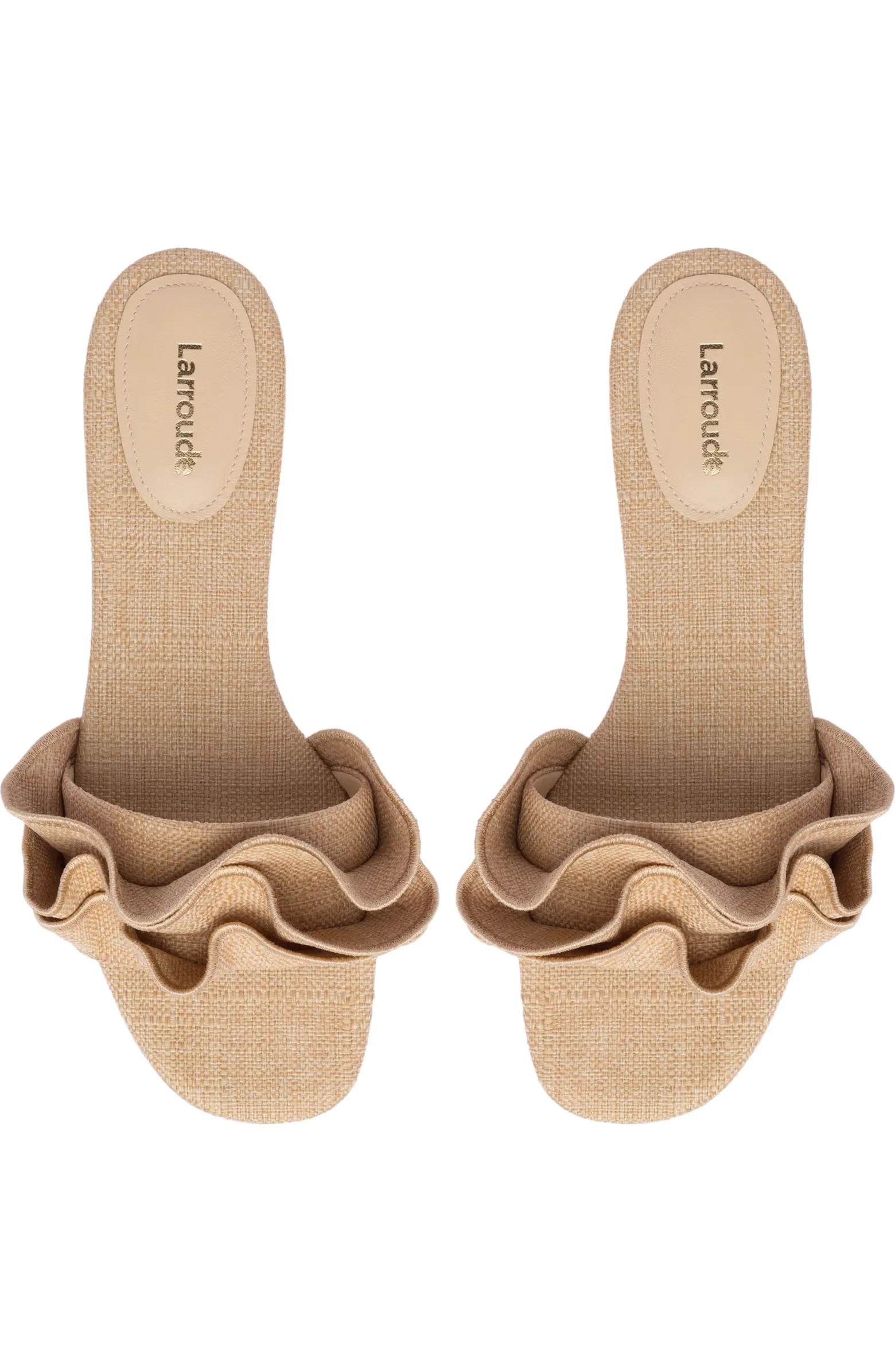 Ivy Ruffle Raffia Slide Sandal (Women) | Nordstrom
