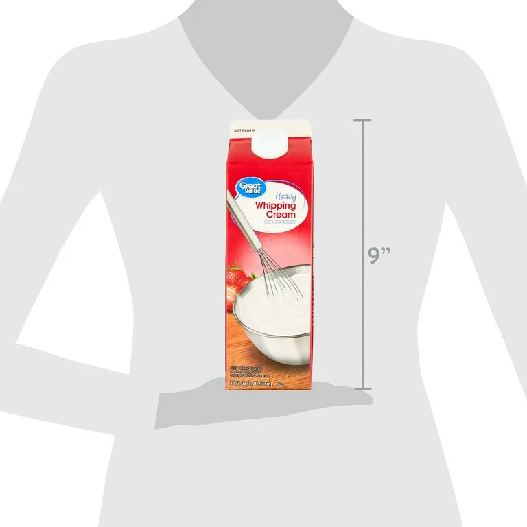 Great Value Heavy Whipping Cream, 32 oz Carton | Walmart (US)