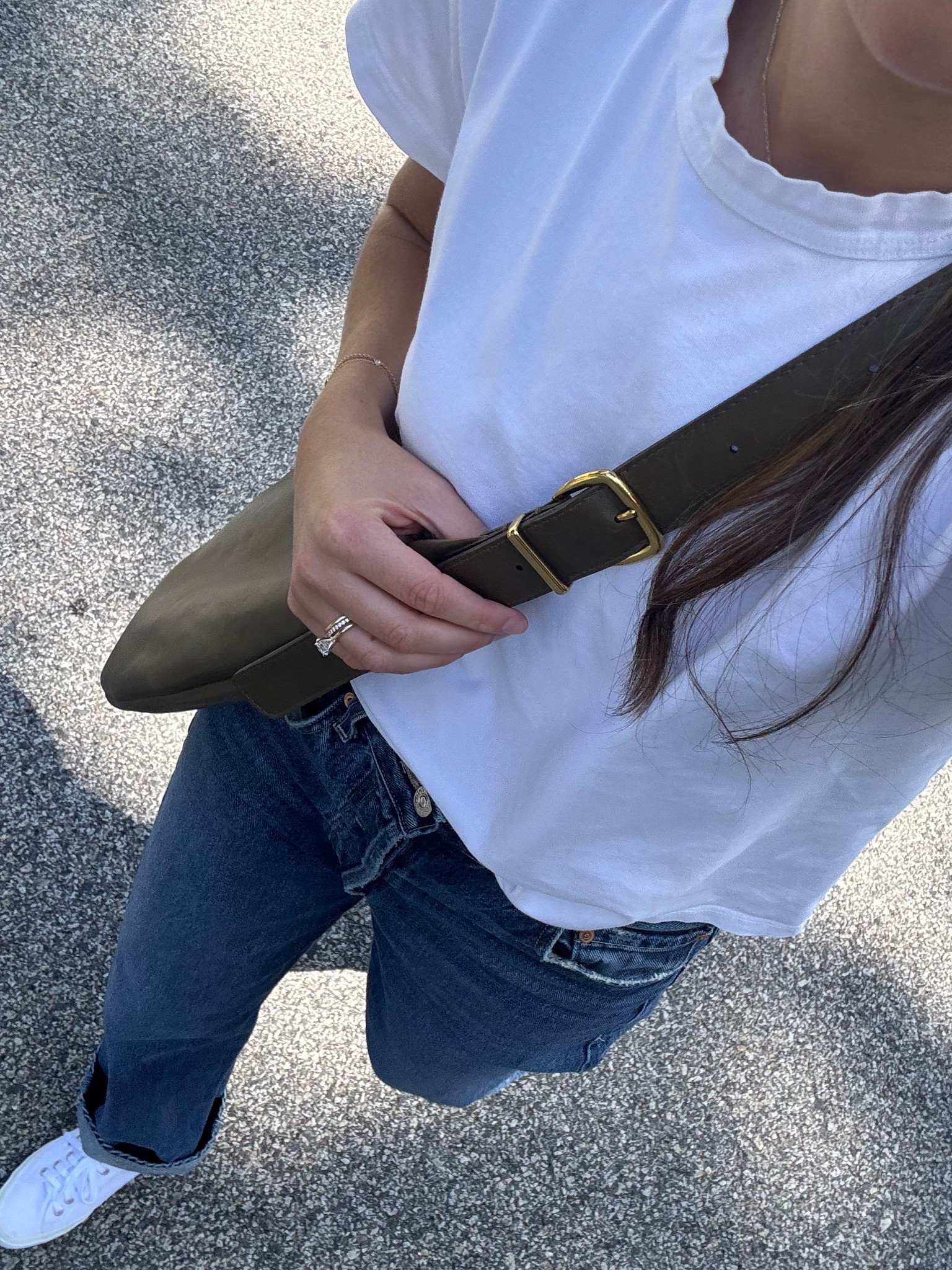 Tee - I wear both S & M (this is a small) my all time favorite white tee hands down!
Jeans - In my smaller size; wash is ‘brielle'
My crossbody is from last year and no longer sold in this color, but they come out with new colors every 

#LTKFindsUnder100 #LTKSeasonal #LTKStyleTip