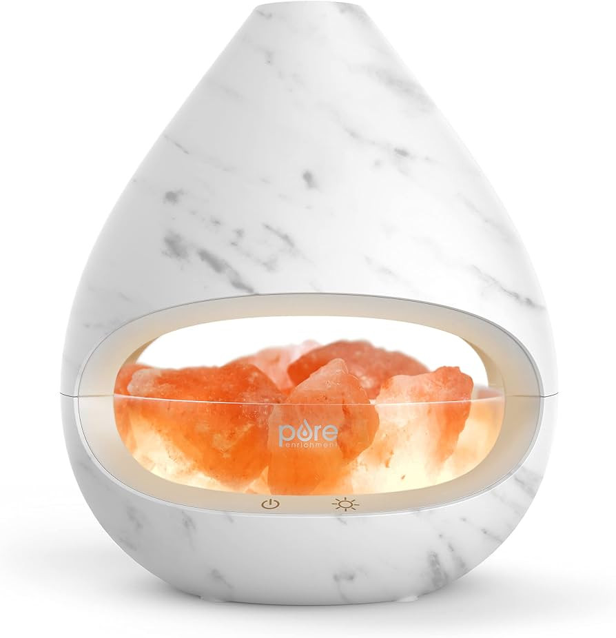 Pure Enrichment PureGlow Crystal - 2-in-1 Himalayan Salt Lamp & Ultrasonic Essential Oil Diffuser... | Amazon (US)