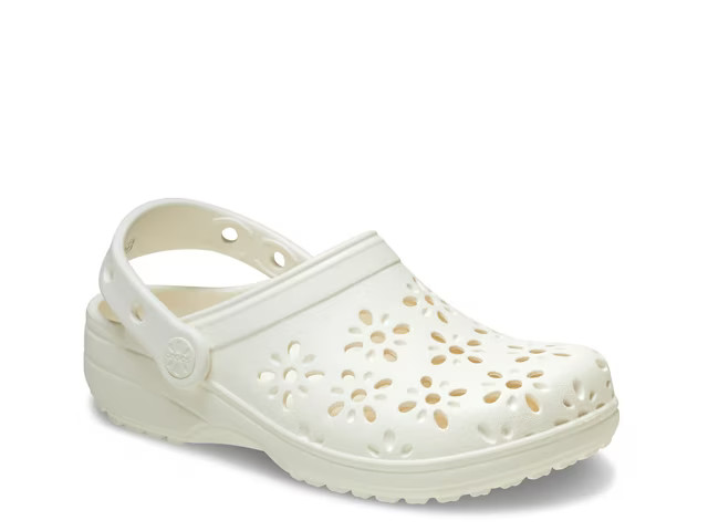 Crocs Floral Cut Out Clog - Women's | DSW