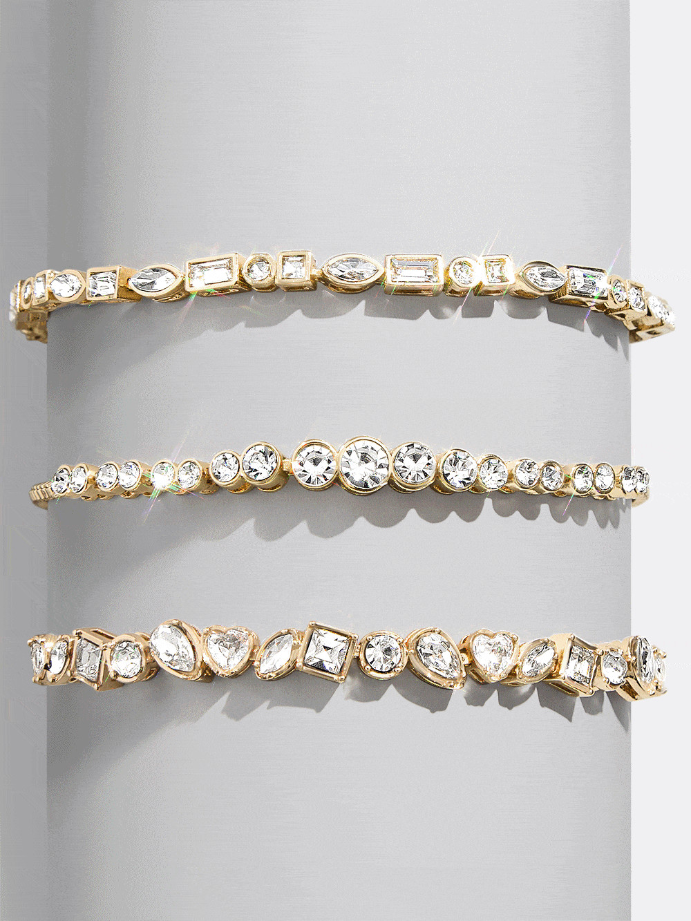 Daphne Pull Tie Bracelet - Graduated Round Stone | BaubleBar (US)
