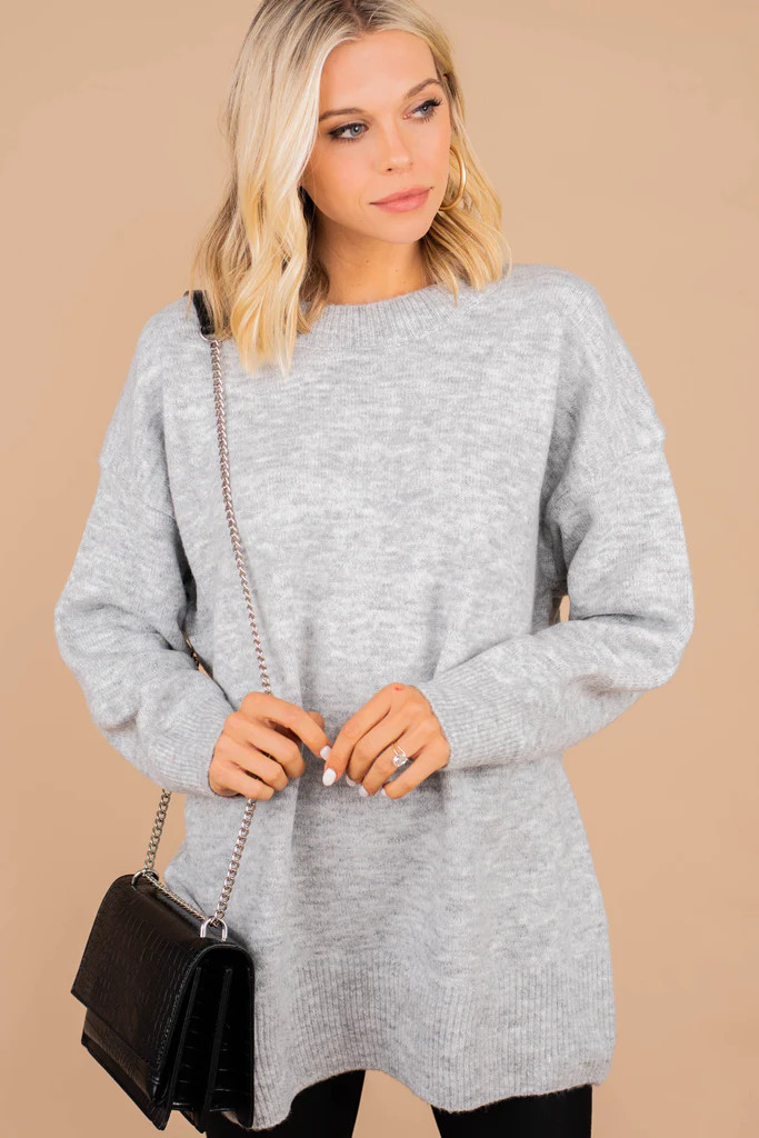 Drop The Act heather Gray Tunic | The Mint Julep Boutique