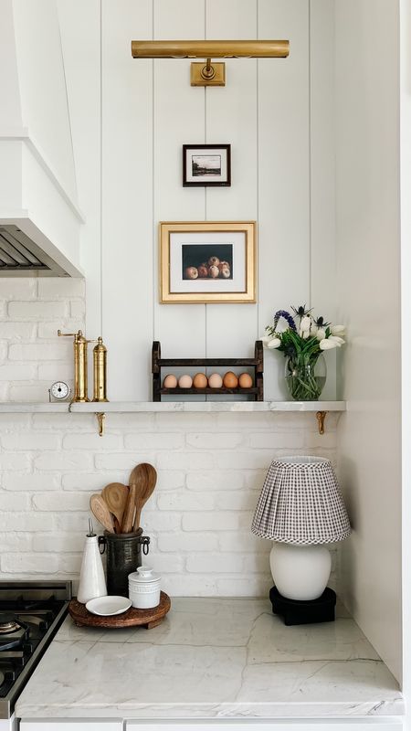 Shop the space 

Riser, lamp, brass, crock, kitchen decor, egg stand, art, oil bottle, mcgee and co, studio McGee, spring, timer, hearth and hand, frame, butter dish, florals, tulips 

#LTKhome #LTKSeasonal #LTKunder100