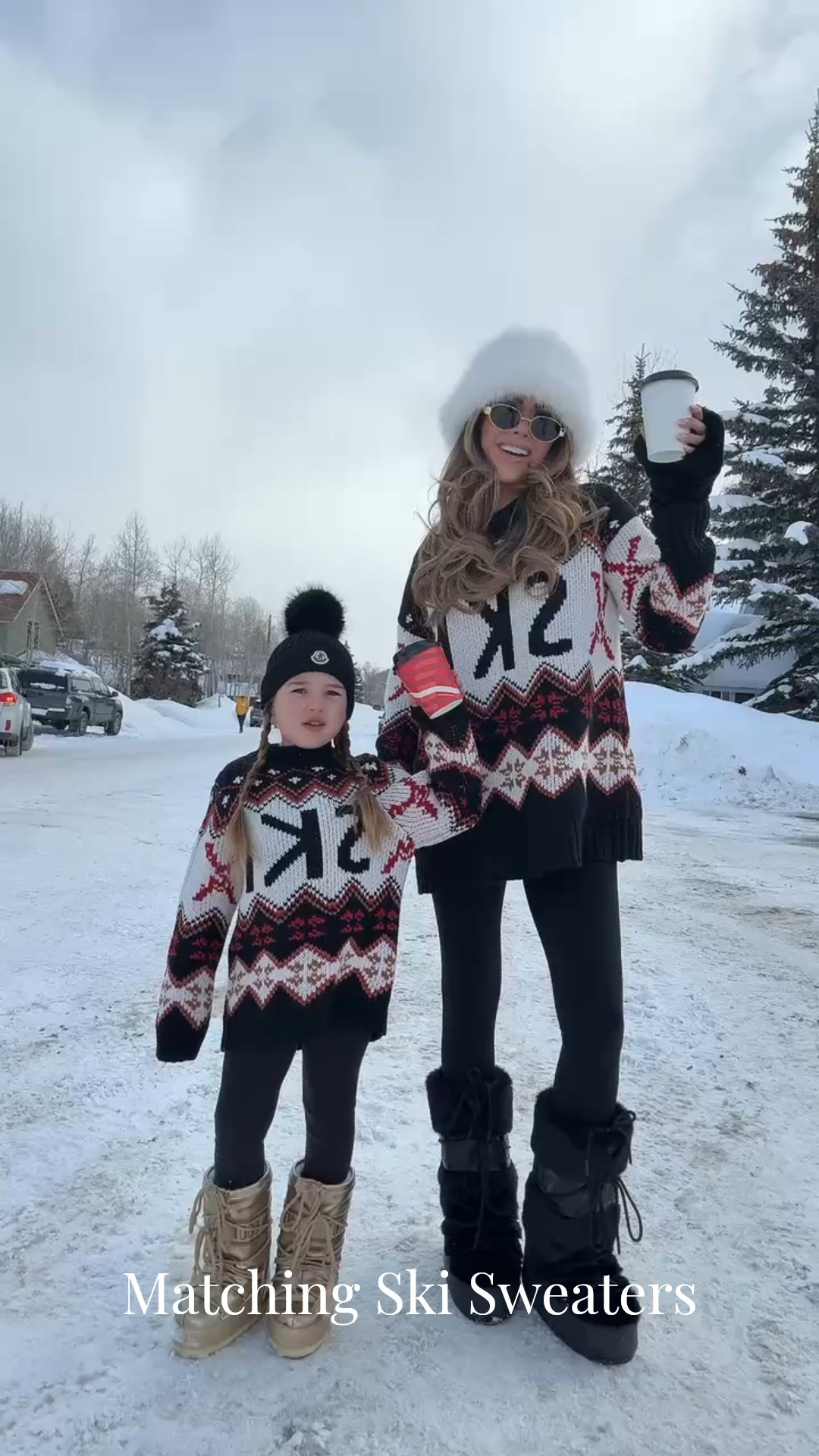 I’m wearing size small in sweater and  XS in my fave  black leggings.

Matching sweaters, show me your mumu, ski sweater, apres ski, fur hat, moon boots, winter fashion, ski fashion, Vacation outfits, Winter outfit, Scarf Coat, Emily Ann Gemma 

#LTKSeasonal #LTKKids #LTKmomlife