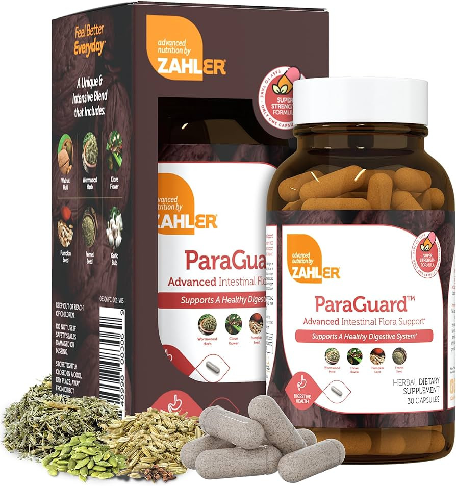 Zahler - ParaGuard Capsules - Gut Health Supplement - Formula has Wormwood, Garlic Bulb, Pumpkin ... | Amazon (US)
