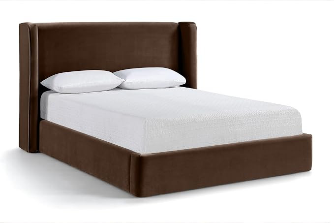 Meridian Furniture B1283Brown-Q Kendall Collection Modern | Contemporary Queen Bed with Ultra Lux... | Amazon (US)