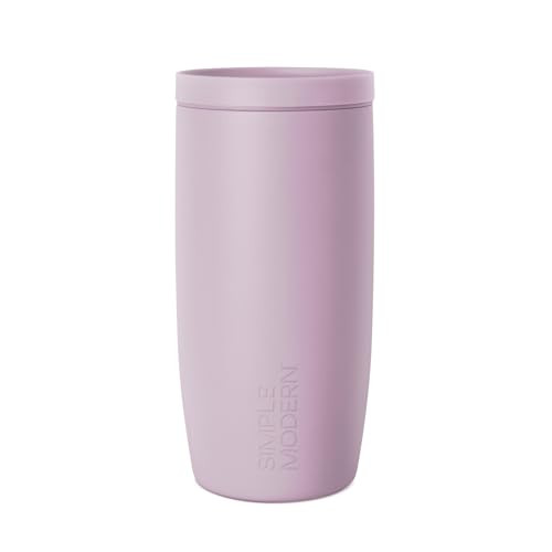 Simple Modern Travel Coffee Mug Tumbler with 360° Lid | Ceramic-Lined Insulated Stainless Steel Cold Brew Iced Coffee Cup | Gifts for Women Men Her Him | Voyager Signature | 16oz | Lavender Mist | Amazon (US)