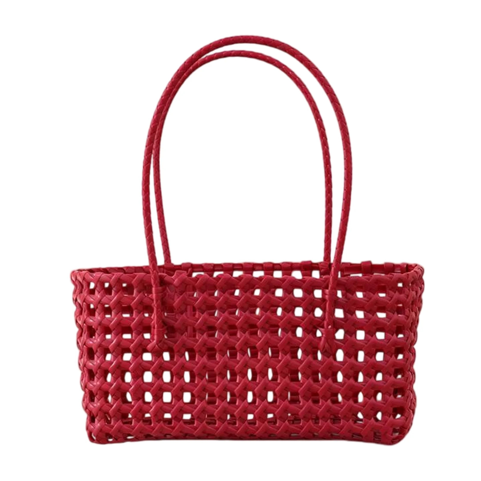 Yucurem Boho Weave Basket with Handle, Women's Hollow Woven Shoulder Purse for Outdoor Summer Tra... | Walmart (US)