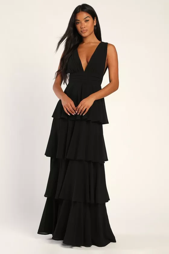 Iconic Arrival Black Strapless Bustier Mermaid Maxi Dress