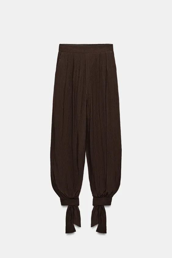 SAROUEL TROUSERS WITH BOWS | Zara UK