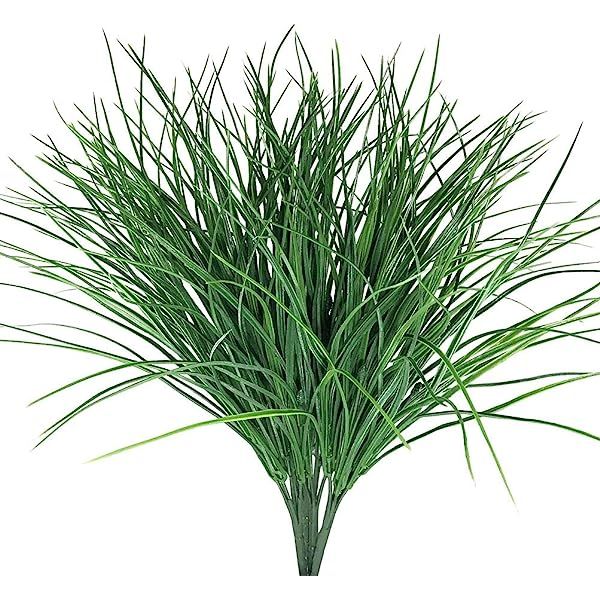 8 Bundles Artificial Grass Plants Fake Bushes Artificial Shrubs Wheat Grass Greenery for House Plast | Amazon (US)
