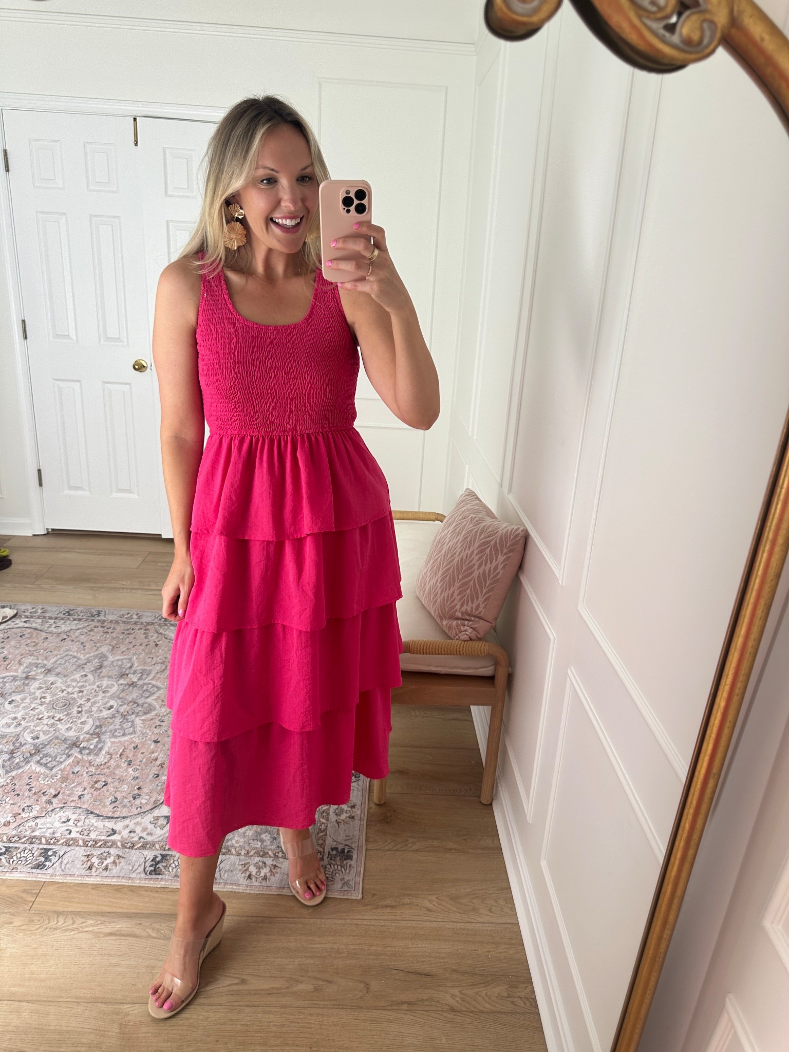 Pink tiered maxi dress - summer dress - vacation outfit - wearing a med 

#LTKSeasonal #LTKStyleTip #LTKMidsize