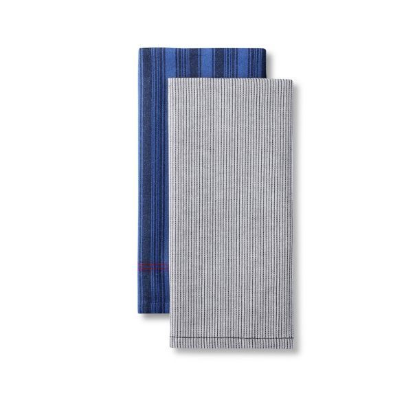 2pk Striped Kitchen Towel Set White/Navy - Levi's® x Target | Target