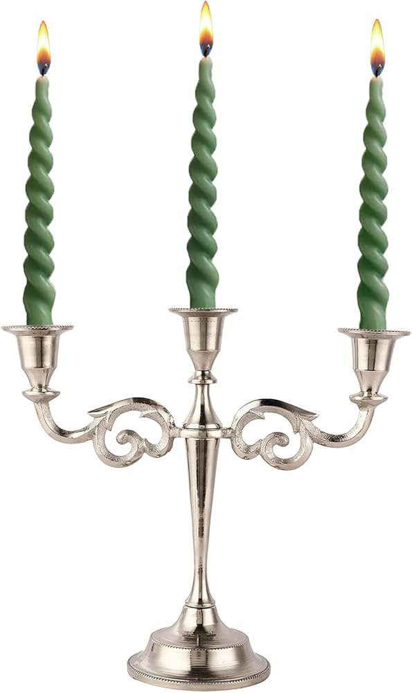 Rely+ 3 Arm Candelabra Taper Candle Holders Decorations Indoor Kitchen Décor Table Candles Candl... | Amazon (US)