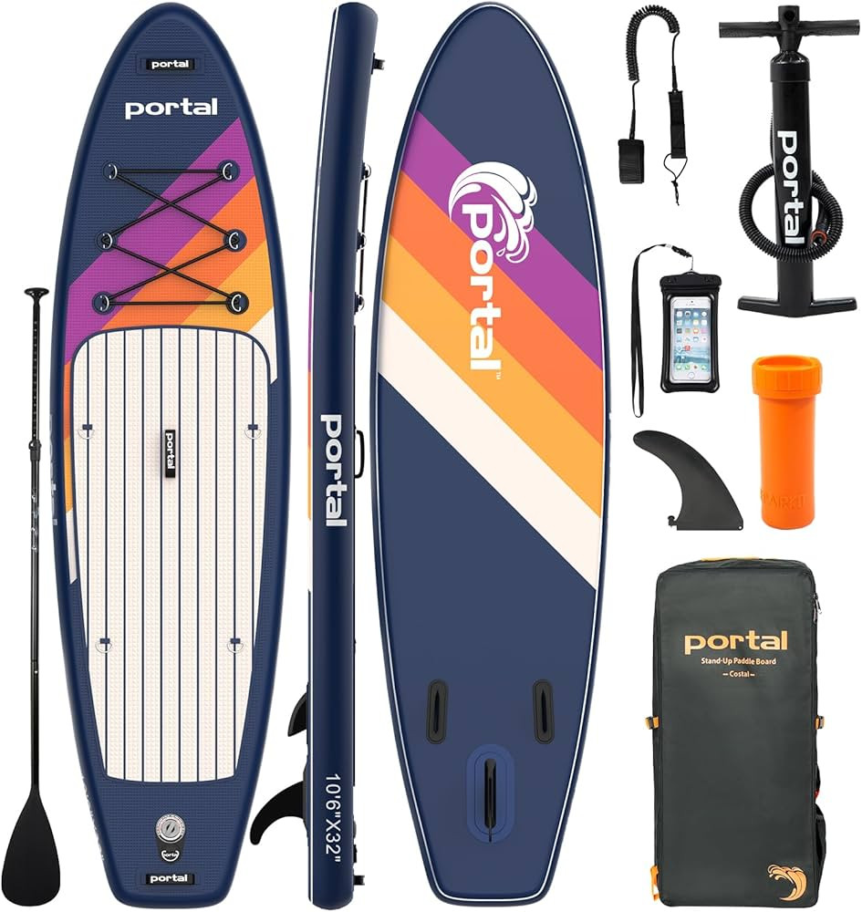PORTAL SUP Inflatable Paddle Board for Adults 10'6'' Stand Up Paddleboard,Non-Slip Deck Blow up P... | Amazon (US)