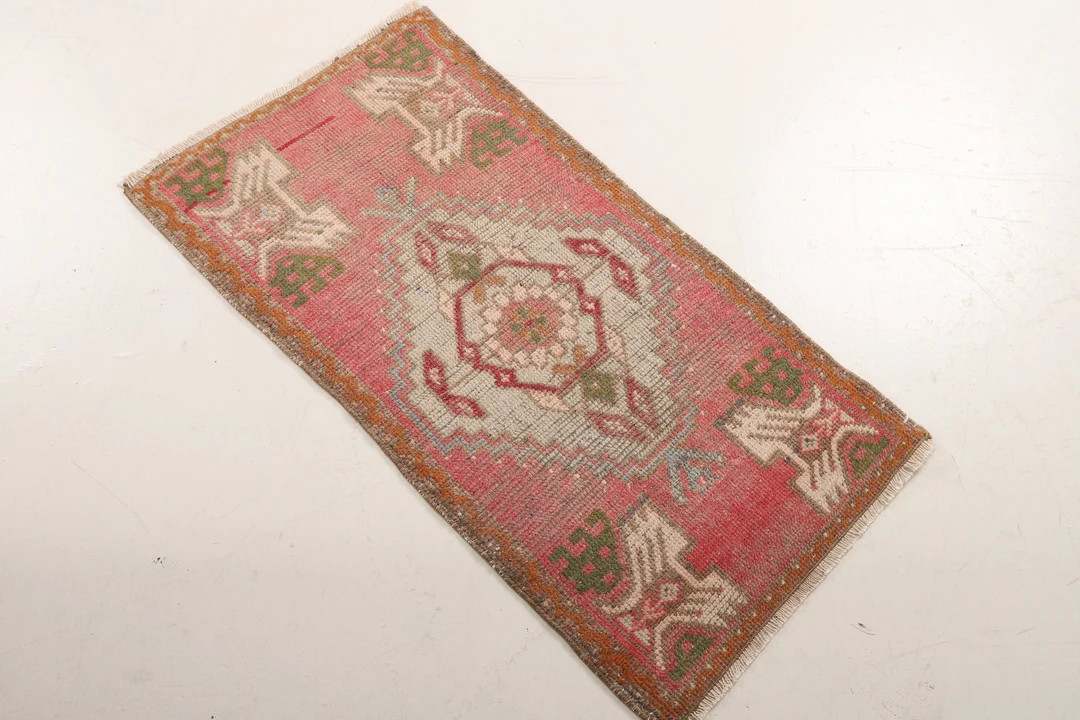 Small Vintage Rug 1.7x3.2 Ft 52x98 Cm Small Turkish Rug - Etsy UK | Etsy (UK)