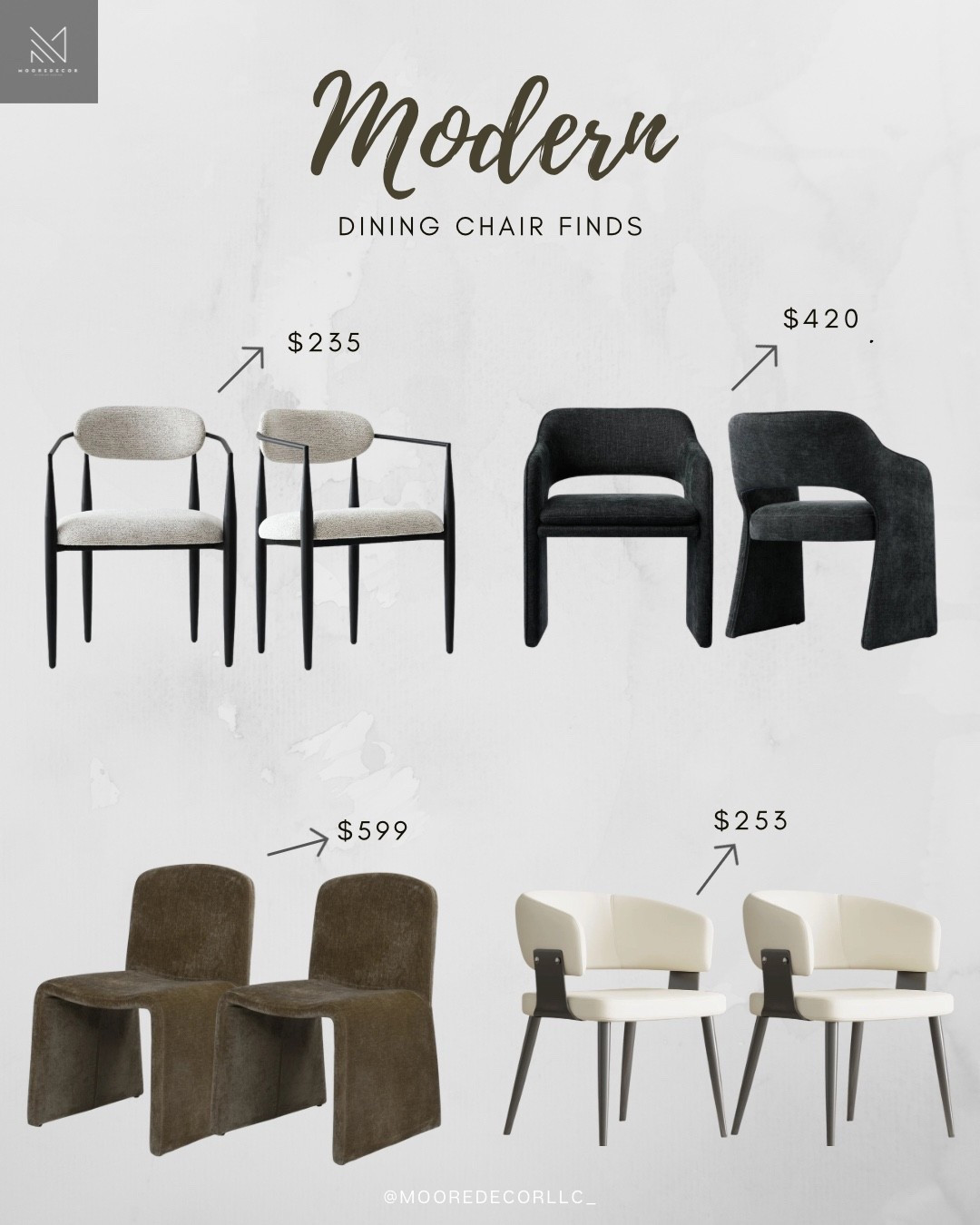 Modern dining, but make it elevated ✨

These chairs are giving sculptural, clean, and just enough statement without overpowering your space. Whether you’re going for soft neutrals or a moodier vibe, these picks balance comfort + design effortlessly.

My tip? Choose a chair that complements your dining table and flows with your living space, especially in open concepts. Think texture, tone, and silhouette over matching everything perfectly.

Tap to shop all my current dining chair favorites 🤍

#LTKHome