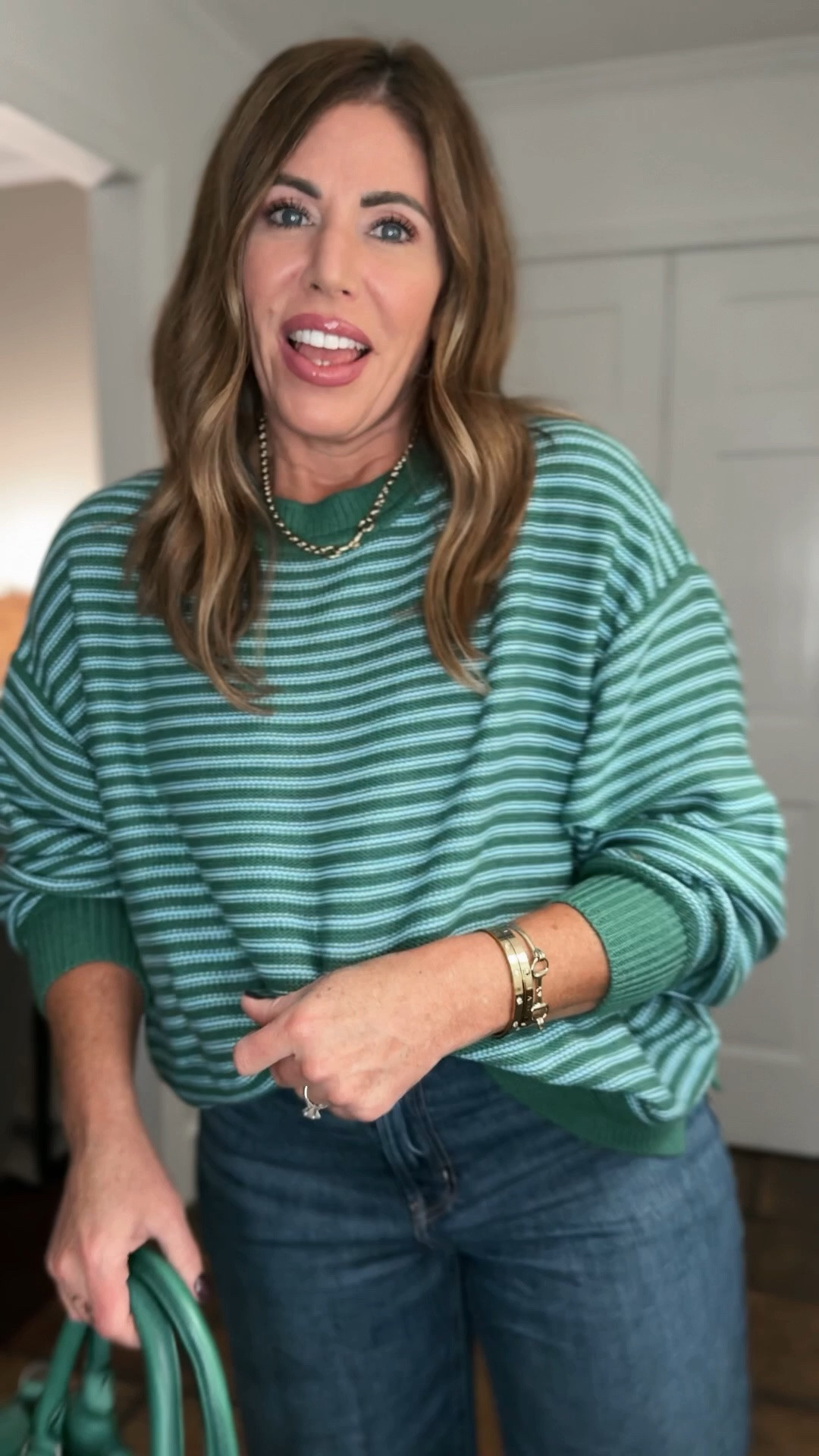 Stack an extra 30% OFF at @American Eagle Outfitters 

The coziest oversized sweater! I’m wearing a size medium, and it comes in several colors.

Ultra high rise wide leg dreamy drape jeans. Available in three length options. I’m wearing a size 8 long

#LTKOver40 #LTKSaleAlert #LTKootd