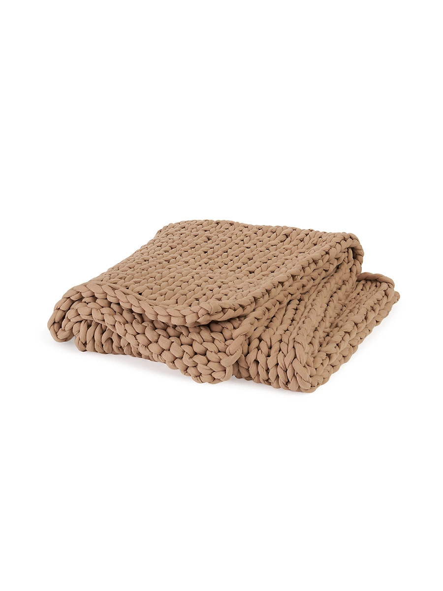 Tree Napper Knit Weighted Blanket - Almond - Size 20 | Saks Fifth Avenue