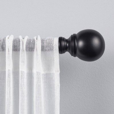 Adjustable Sphere Curtain Rod and Coordinating Finial Set - Exclusive Home | Target